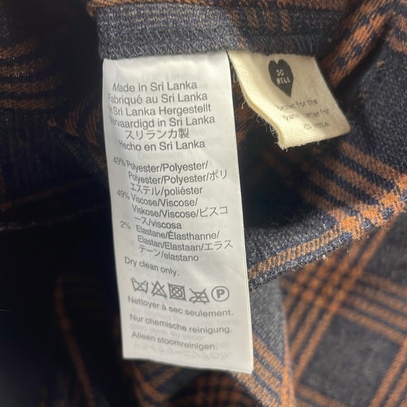 Madewell Plaid Double Breasted Mini Skirt Size Small - Picture 7 of 8